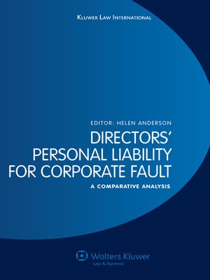 cover image of Directors' Personal Liability for Corporate Fault